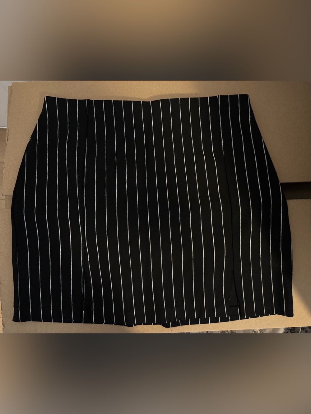 H&M Black Pinstripe Mini Skirt